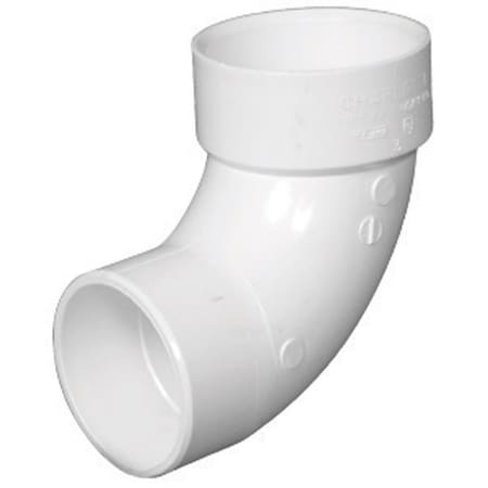 Charlotte Pipe And Foundry Charlotte Pipe Schedule 40 1-1/2 in. Hub X 1-1/2 in. D Spigot PVC 90 Degree Street Elbow 1 pk PVC003020800